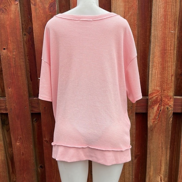 Blue Velvet Pink Boxy Oversized Short Sleeve Tee Size S - Picture 11 of 16